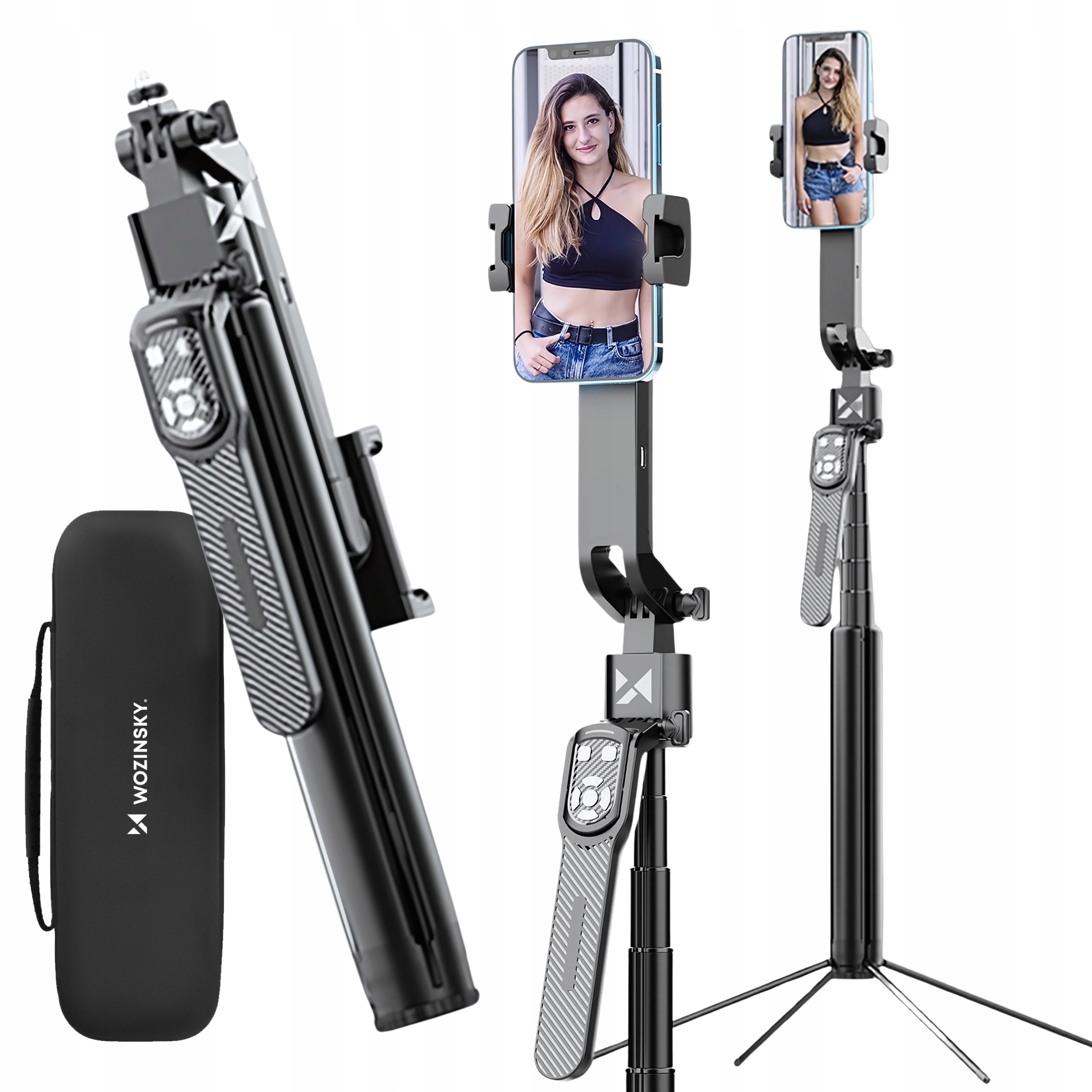 Selfie Tyč Pro Fotografování Selfie Stick Stativ Automatické Sledování 170 cm