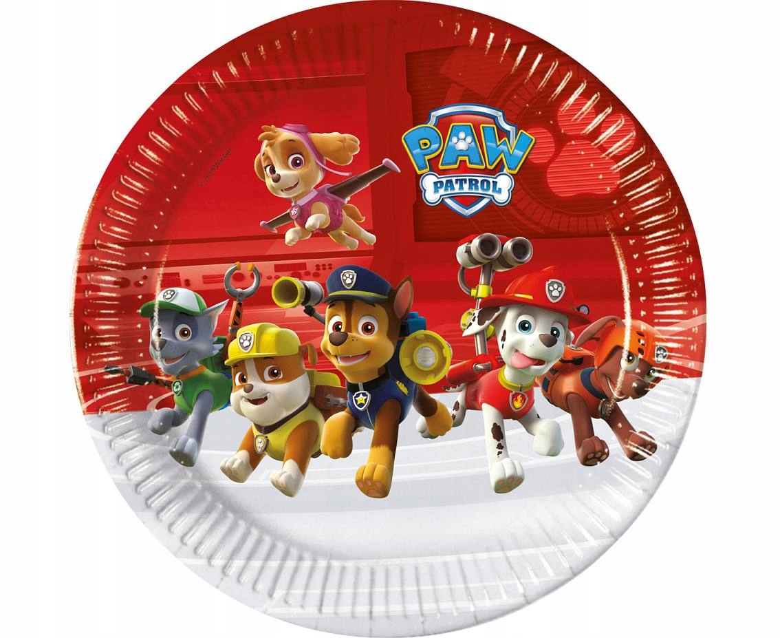talerzyki pap. Paw Patrol - Ready for Action 23 cm 8 szt. (plastic-free) sym. 93435 — 2