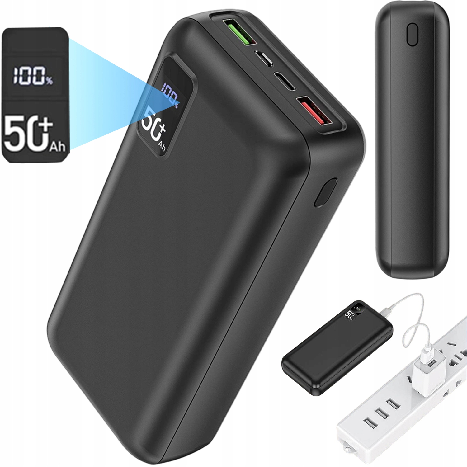 Powerbanka 50 000 Mah Kompatibilní S Chytrými Hodinkami A Tablety