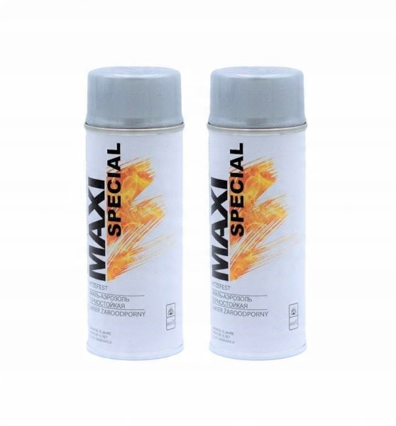

2x Maxi żaroodporny spray farba 800°C Srebrny