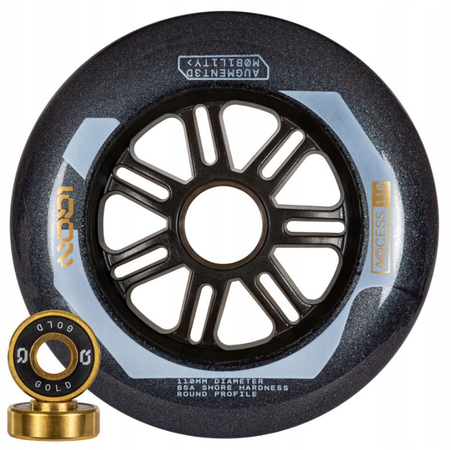 Powerslide Kolečka Iqon Access Dark Grey Combo (3ks), 110, 85A