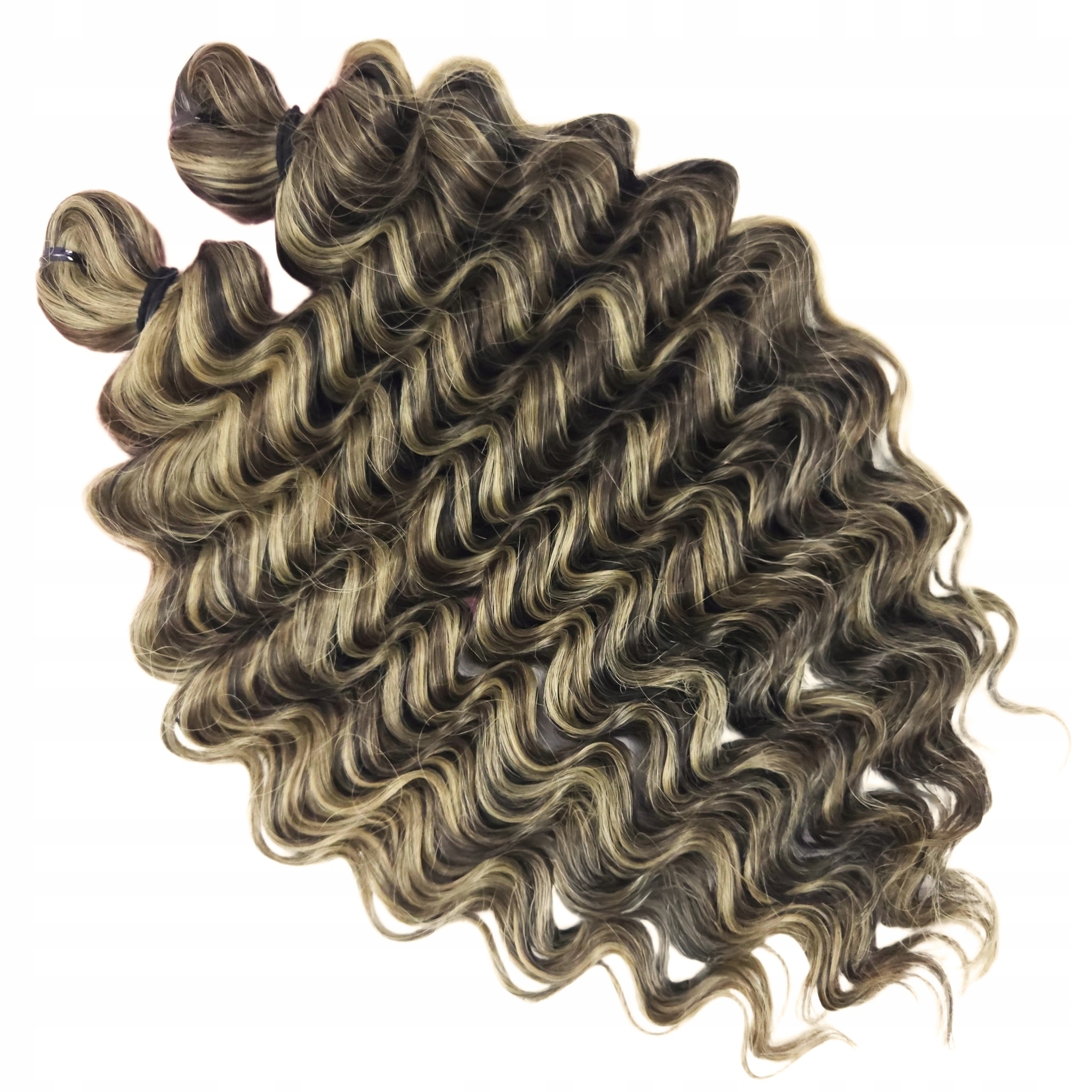 Syntetické vlasy Afroloki Ultra Deep Wave Pro Balejáž Bronz Loki 35 cm 200 g