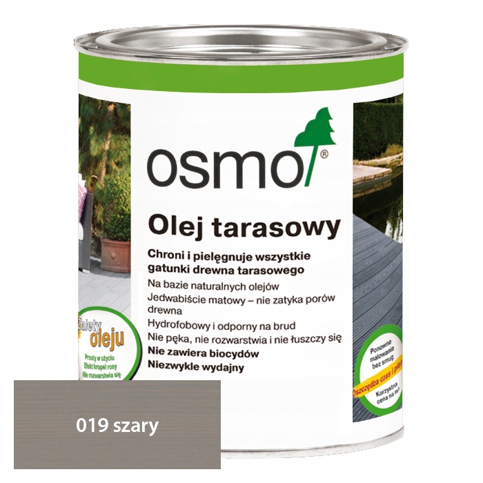 

Osmo 019 Olej tarasowy 0,75L | Szary