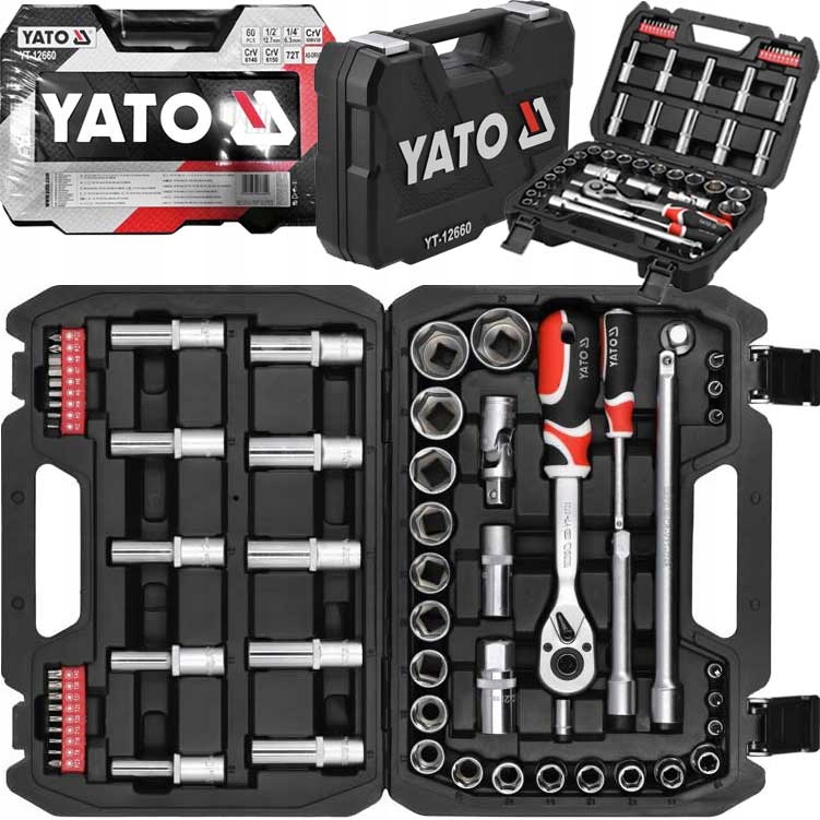 

Zestaw Narzędziowy 1/2 1/4 Klucze Nasadowe Bity 60