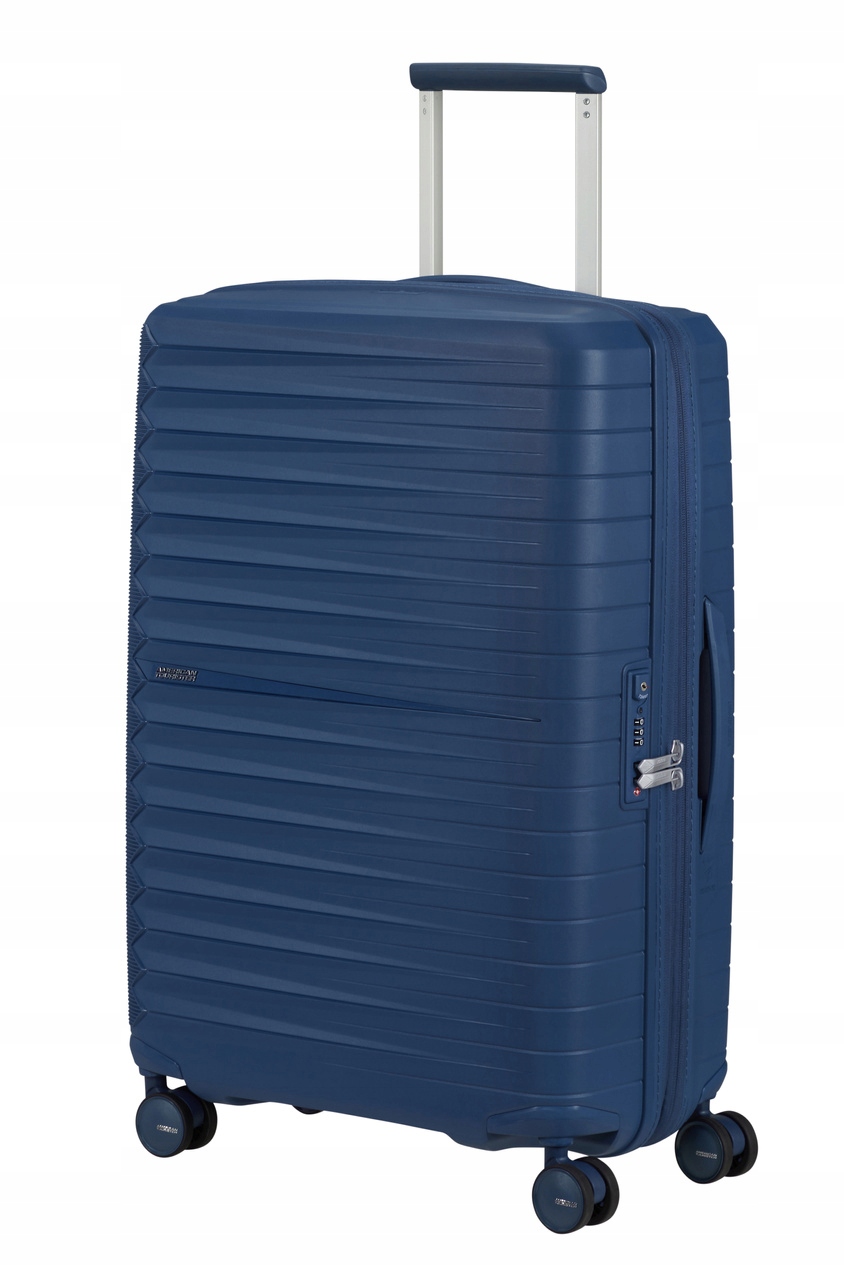Střední kufr American Tourister Fastforward 68 cm zvětšený, modrý