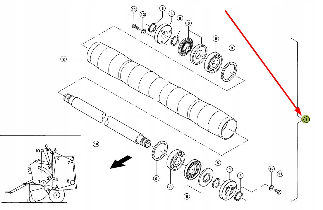 834076 0 Walec pasow prasy Marka maszyny Claas