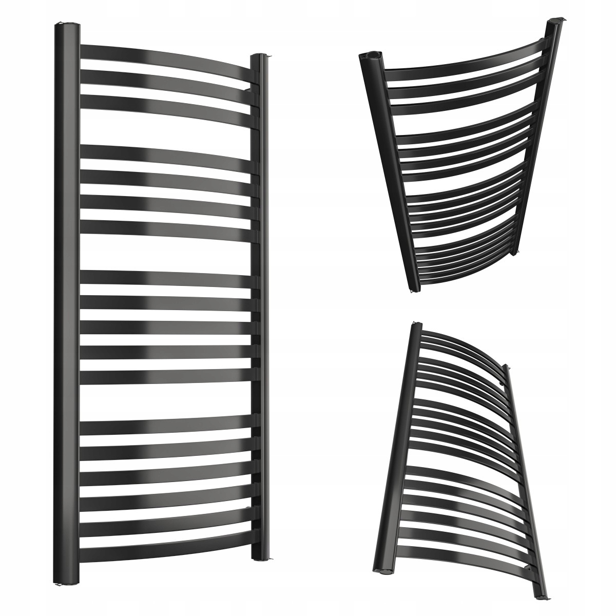 Koupelnový Radiátor Mei 500/570 Černý Lesk