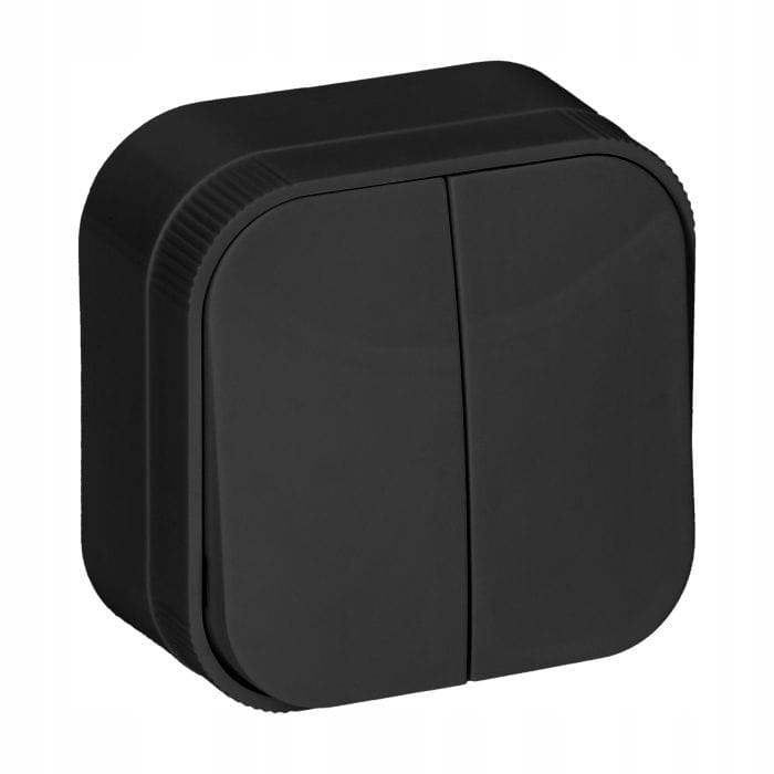 

Włącznik świecznikowy natynkowy ToDo IP20 czarny