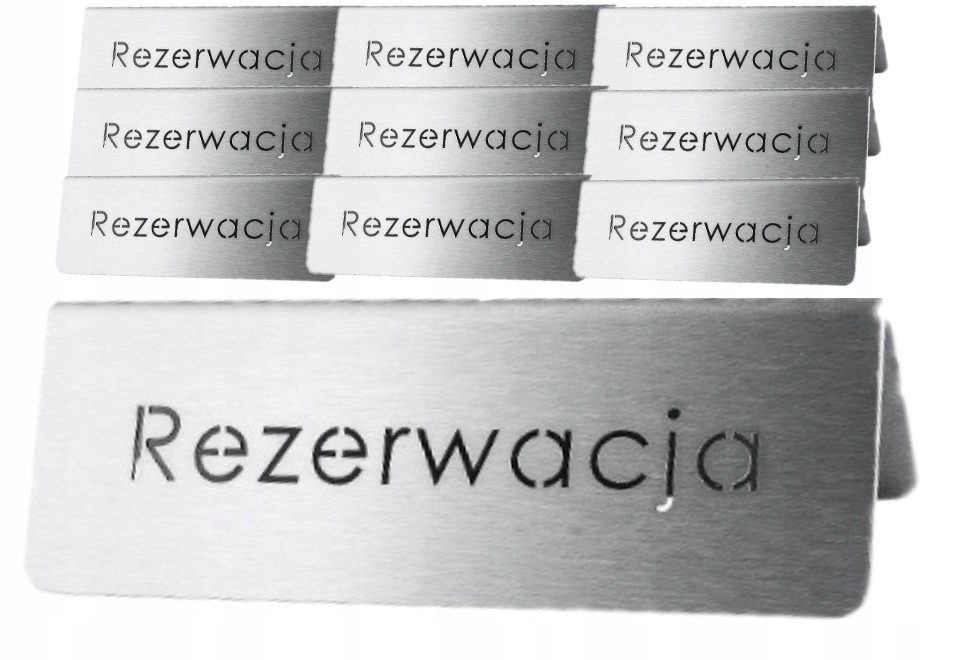 

10x Metalowa Tabliczka Rezerwacja 12 cm