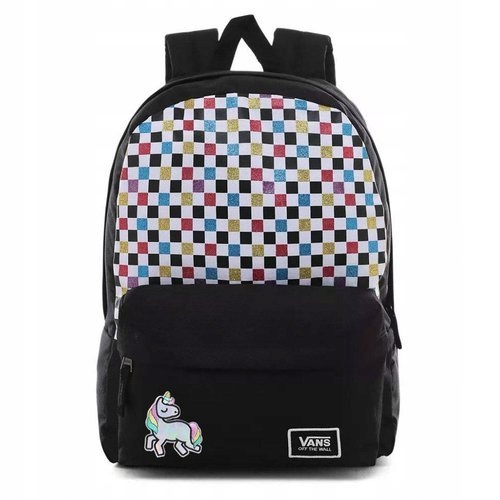 

Plecak szkolny Vans Glitter Check Realm Jednorożec
