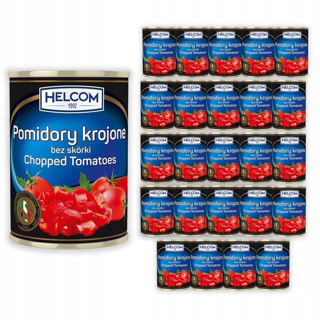 Levně Helcom Loupaná krájená Rajčata 400g x 24 kusů