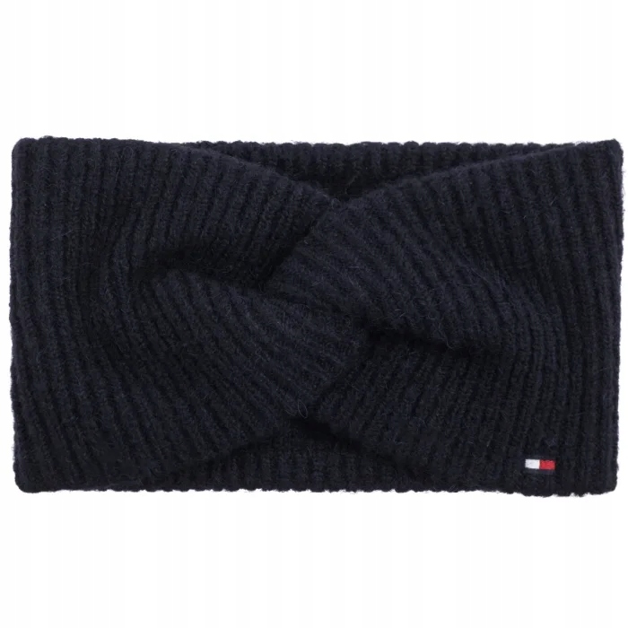 Dámská čelenka Tommy Hilfiger Flag Fluffy Headband, modrá