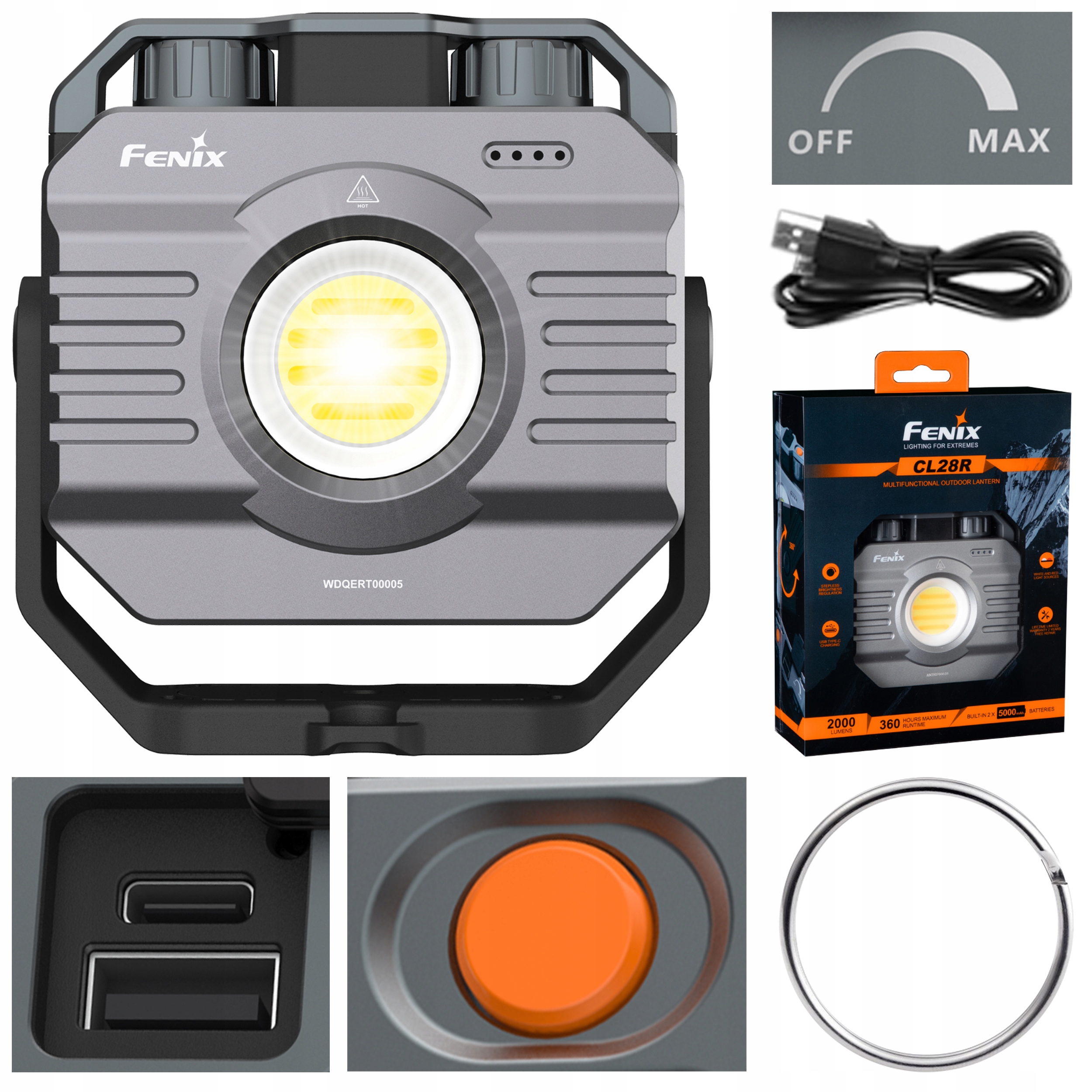 

Latarka Lampa Halogen Led Fenix CL28R 2000lm Usb-c