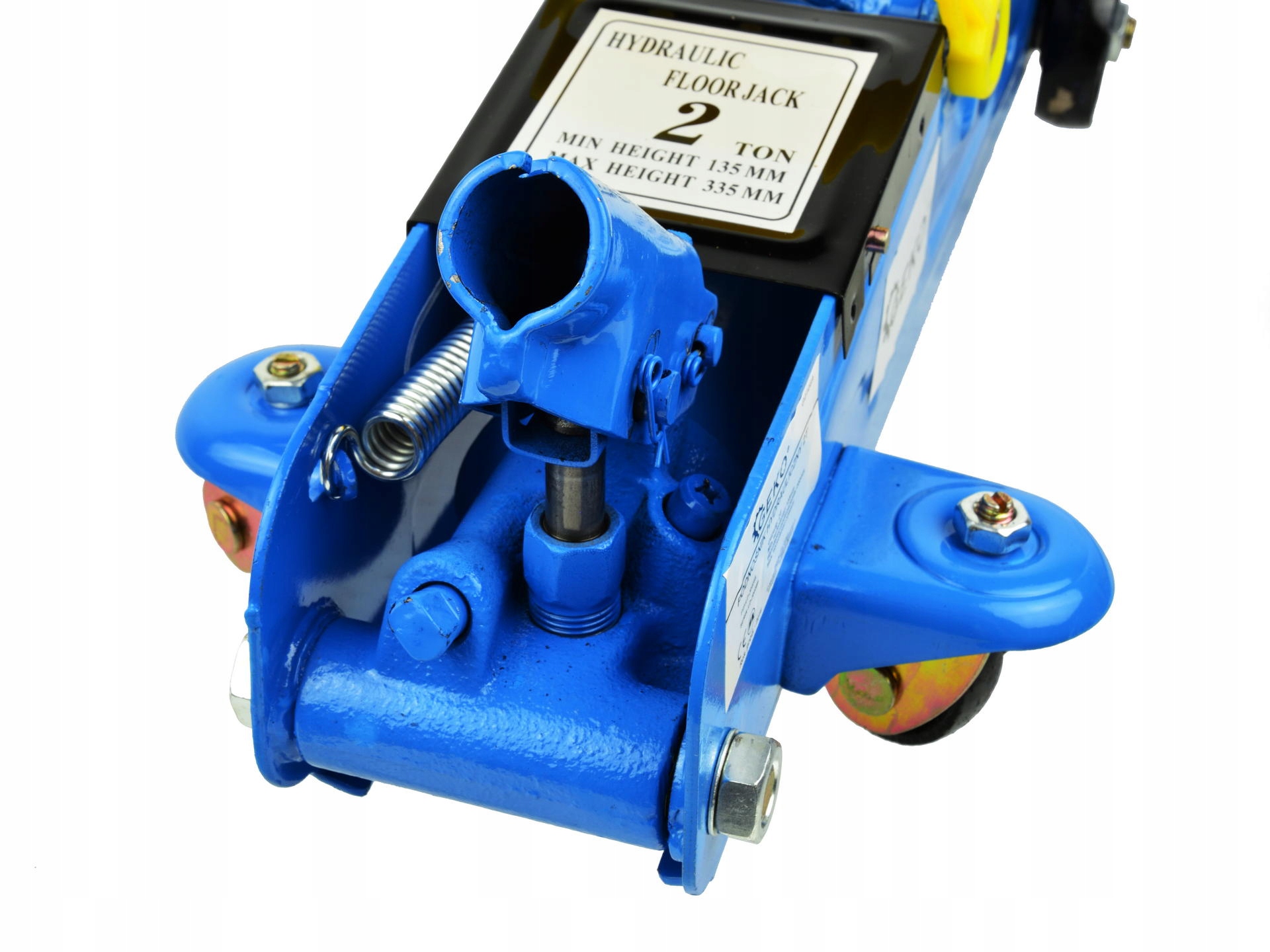 PODNOŚNIK HYDRAULICZNY ŻABA LEWAREK SAMOCHODOWY 2T Maksymalna wysokość podnoszenia 135 mm