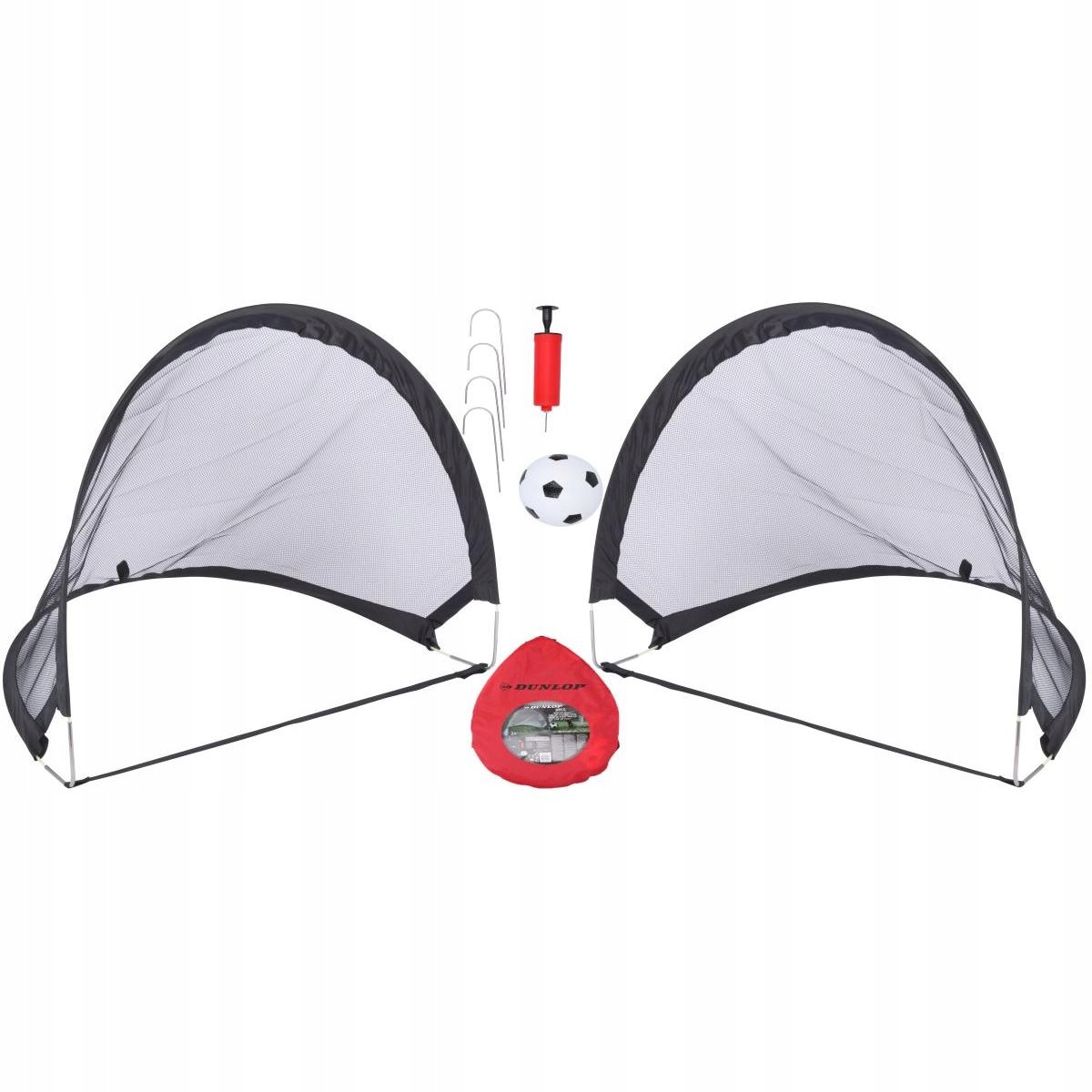 Zestaw 2 bramek do piłki nożnej Pop Up Dunlop 80x60x60cm piłka pompka