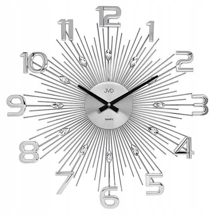 Efektný Nástenný Hodinový Stroj S Kryštálikmi Jvd HT108.1