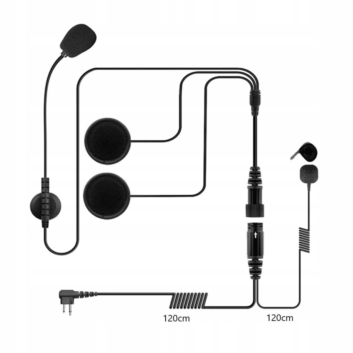 Sluchátka Pro Otevřenou Helmu Motorola Yaesu Hyt Konektor M