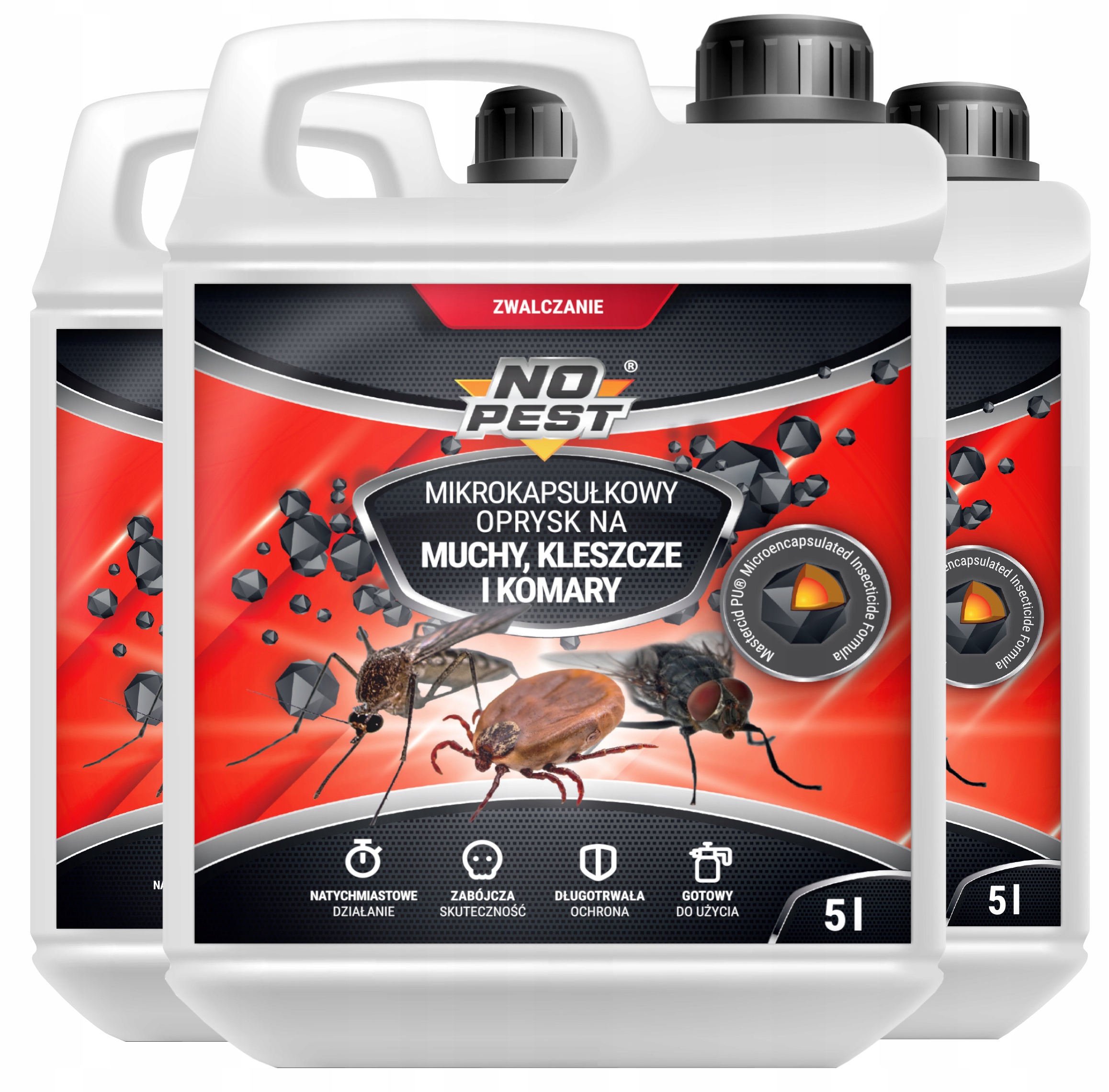 Mocny Mikrokapsułkowy Oprysk Płyn Na Komary Kleszcze Muchy 15L Cypermetryna