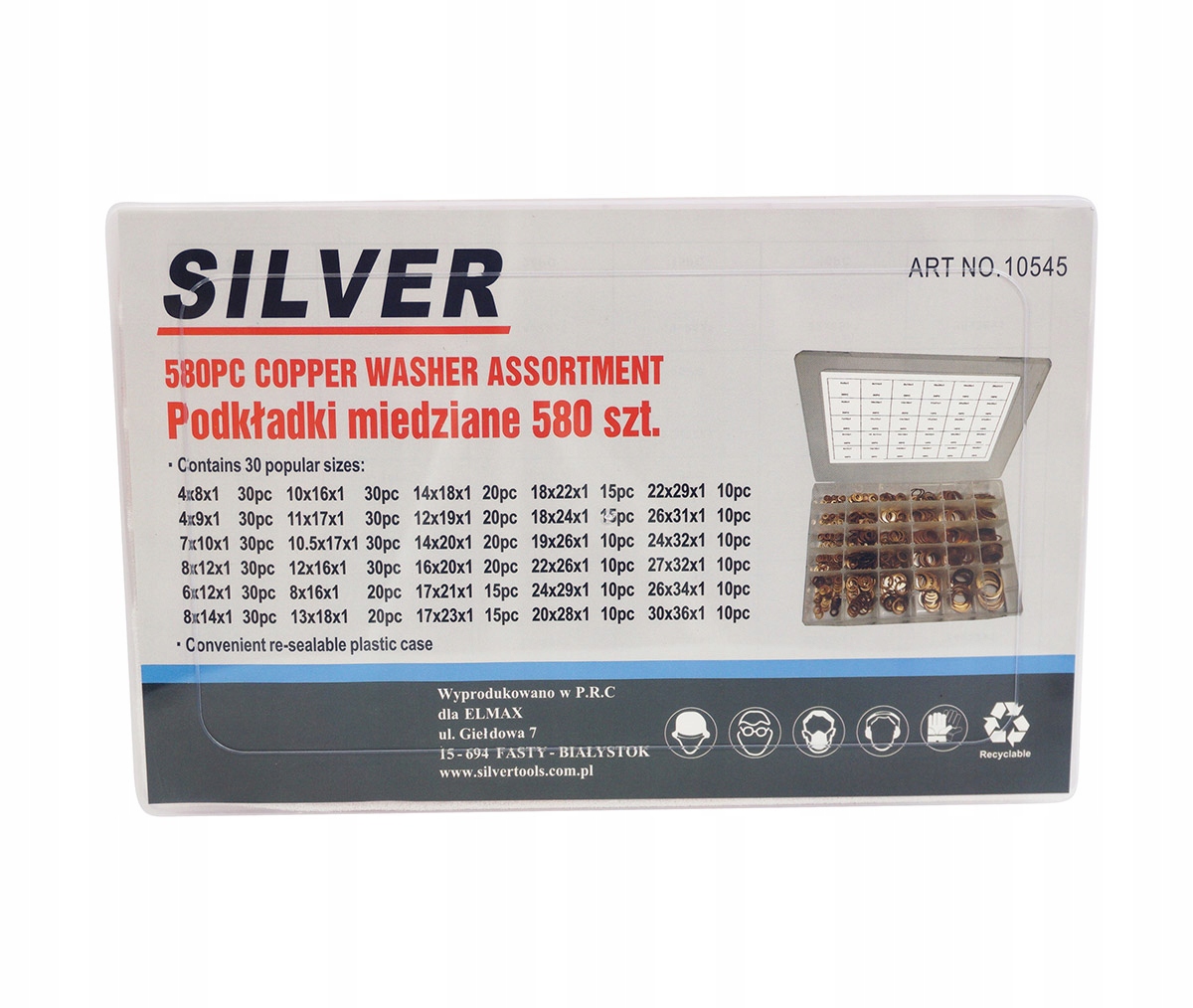 Měděné Podložky Těsnění Měď Sada 580 ks 30 Velikostí S10545
