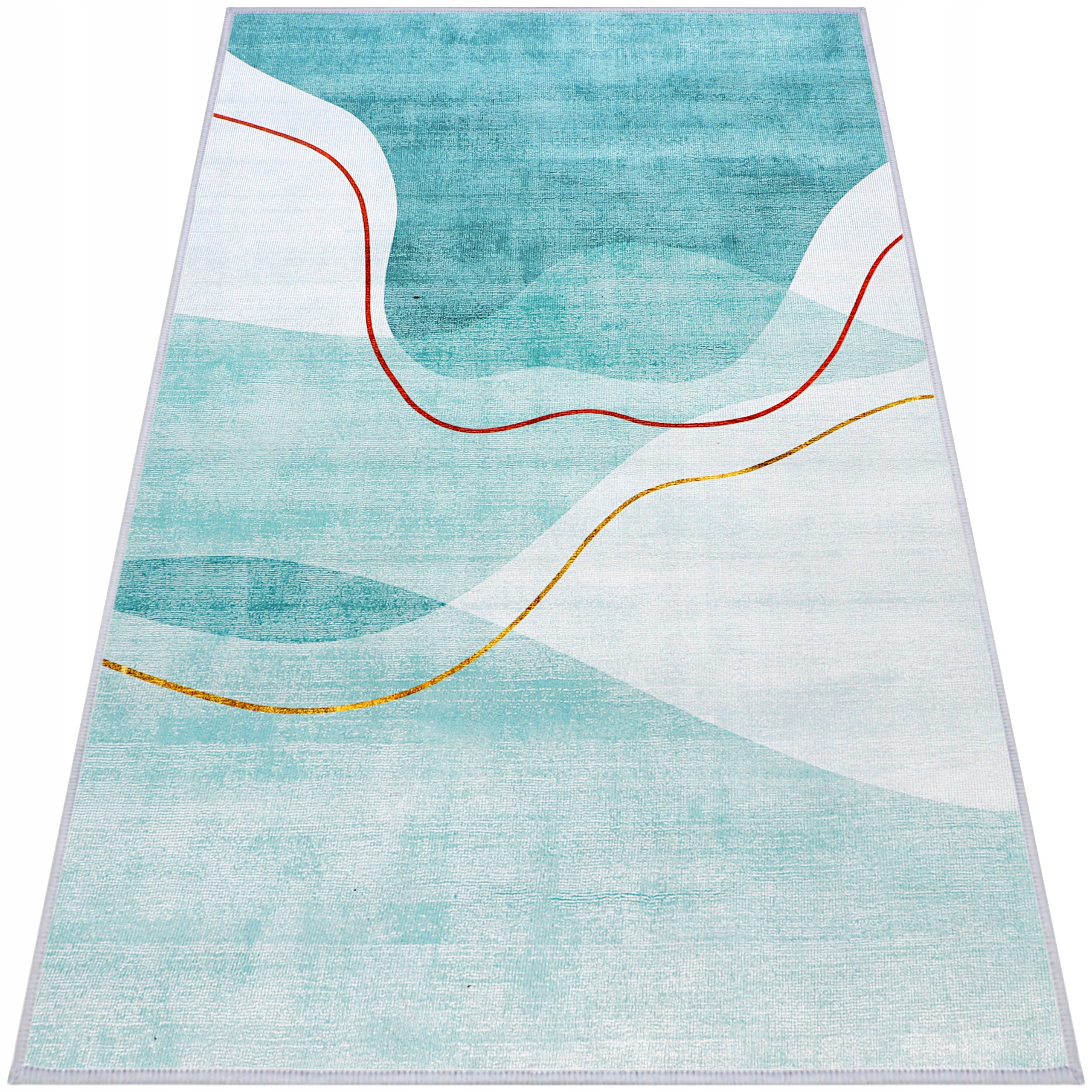 Koberec Do Obývačky 160x230 Moderný Zelený Podgumovaný Veľký Mätový Tyrkys