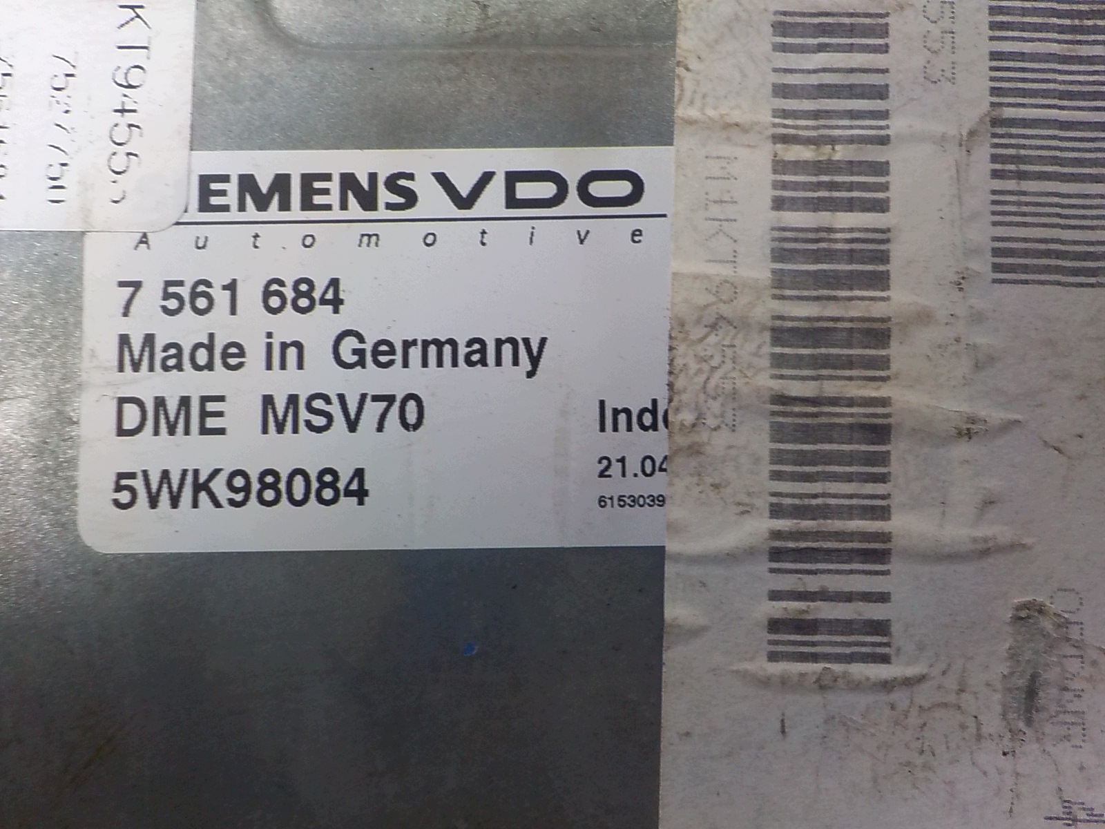 BMW computer control unit 7561684 5WK98084