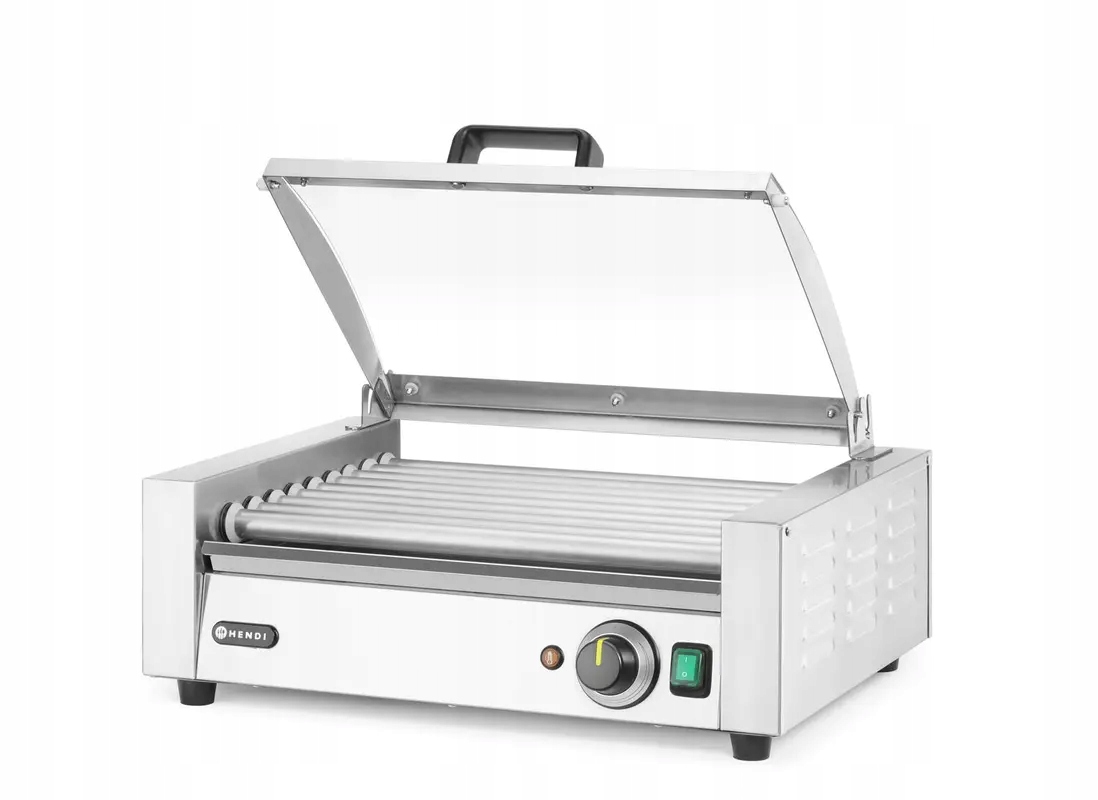 Válcový Ohřívač pro parníky Jednozónový 9 válečků Hendi s víkem