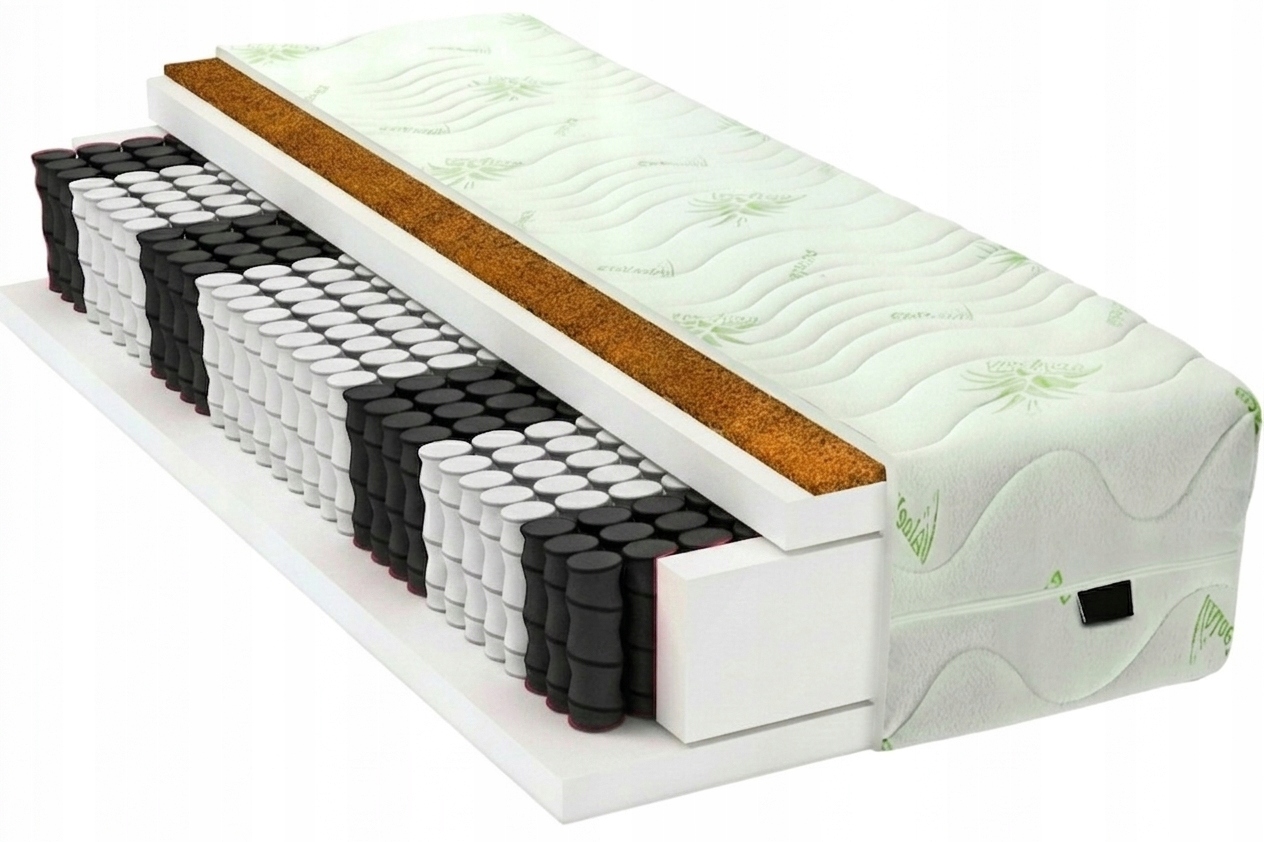 Matrace 120x200 Středně Tvrdá taštičková pružinová H3 7 zón Aloe 21 CM