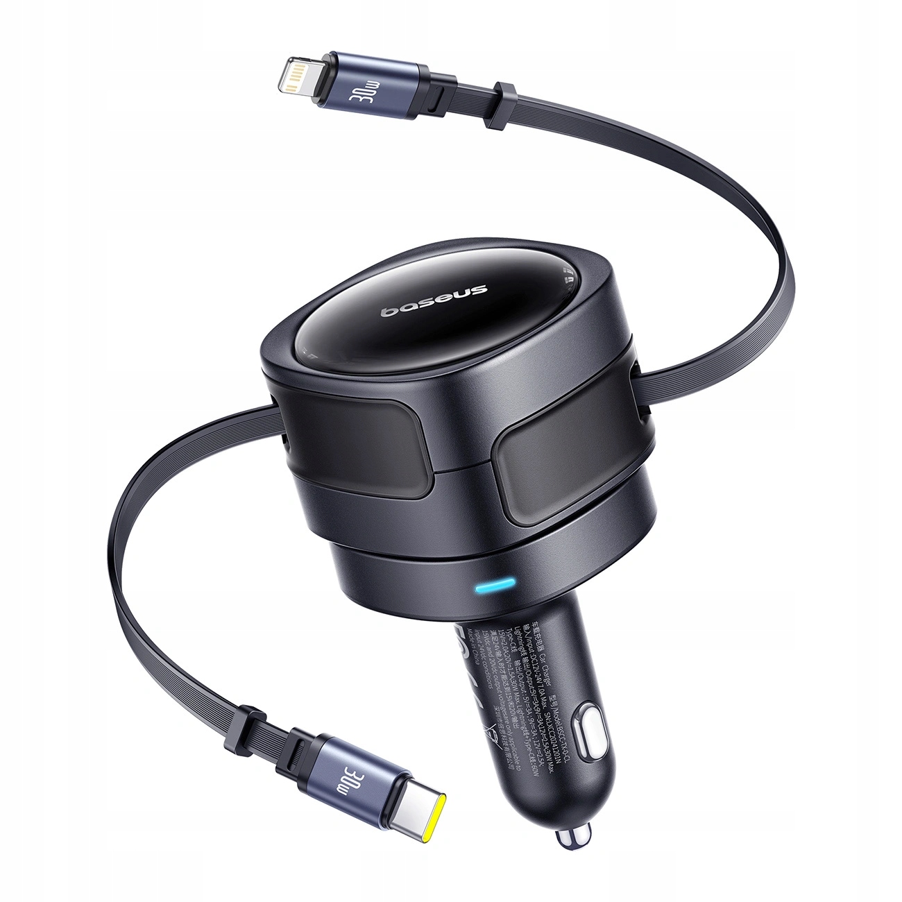 automobilová Baseus Enjoyment Max 60W s navíjecími Usb-c kabely