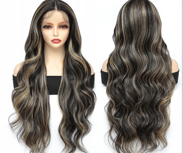 Syntetická paruka X-tress dlouhá vlnitá paruka s pramínky Balayage 80 cm
