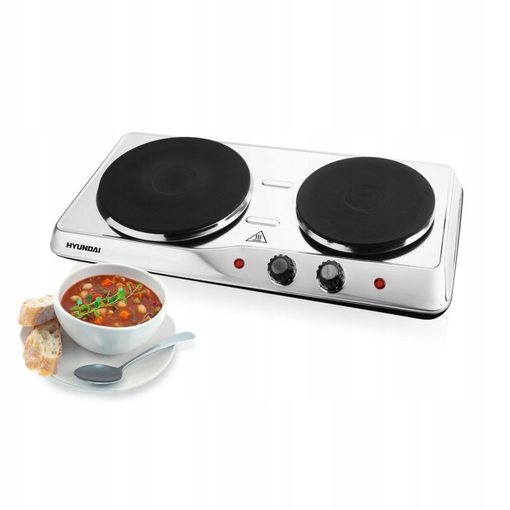 Kuchenka Elektryczna Dwupalnikowa Płyta 2500W Inox