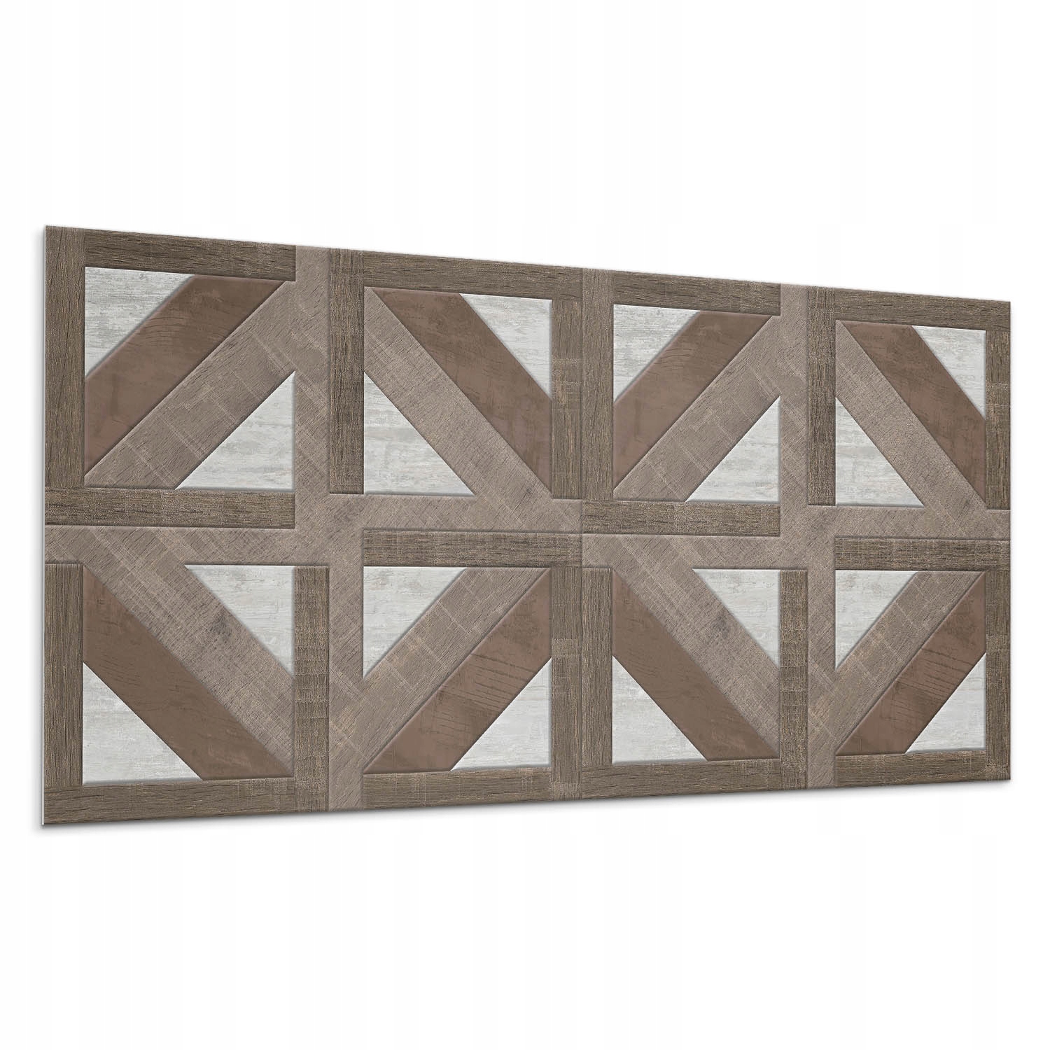Samolepicí nástěnný dekor do obývacího pokoje Geometrie dřeva a betonu 100 x 50 cm
