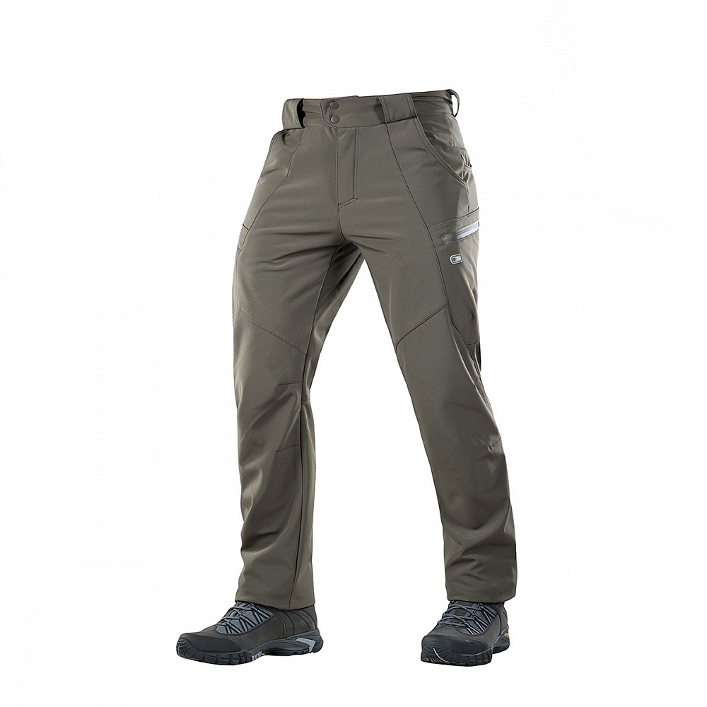 M-Tac Zimní taktické softshellové kalhoty Winter Olivová 20306001 XL