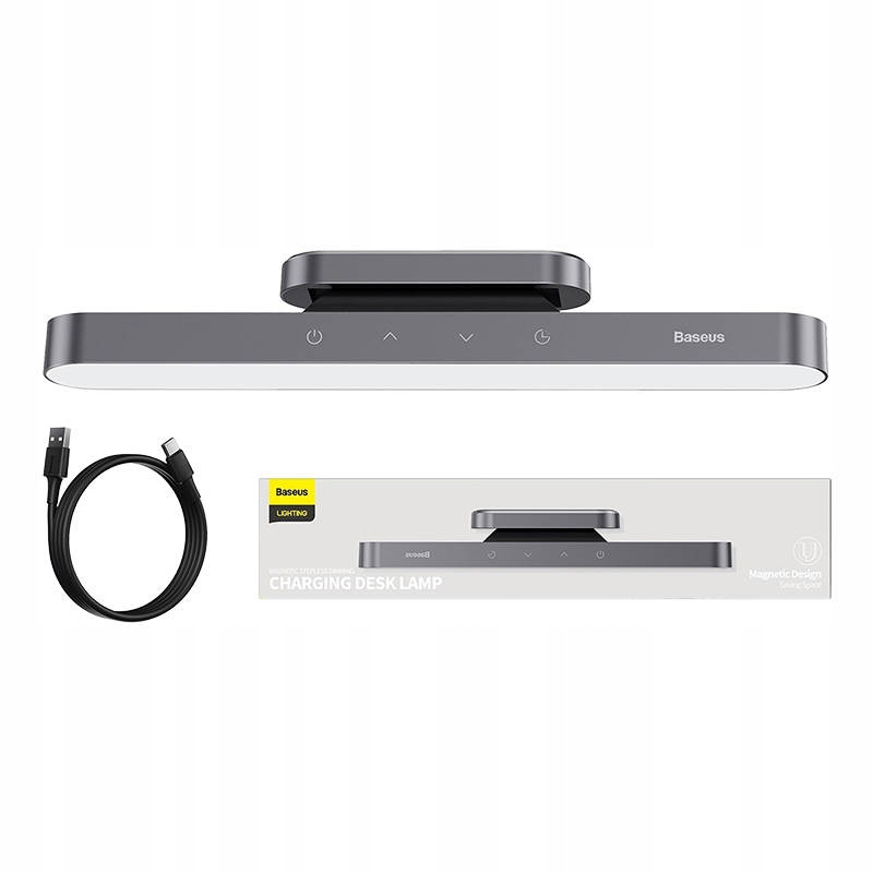 BASEUS MAGNETYCZNA BEZPRZEWODOWA LAMPKA LED NA BIURKO Z PANELEM DOTYKOWYM Stan opakowania oryginalne