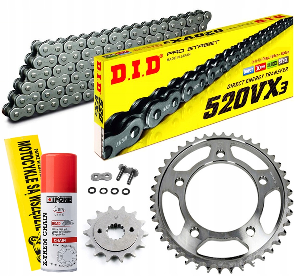 ZESTAW NAPĘD-OWY DID X-RING DUCATI SCRAMBLER 800 DESERT SLED 2018-2022