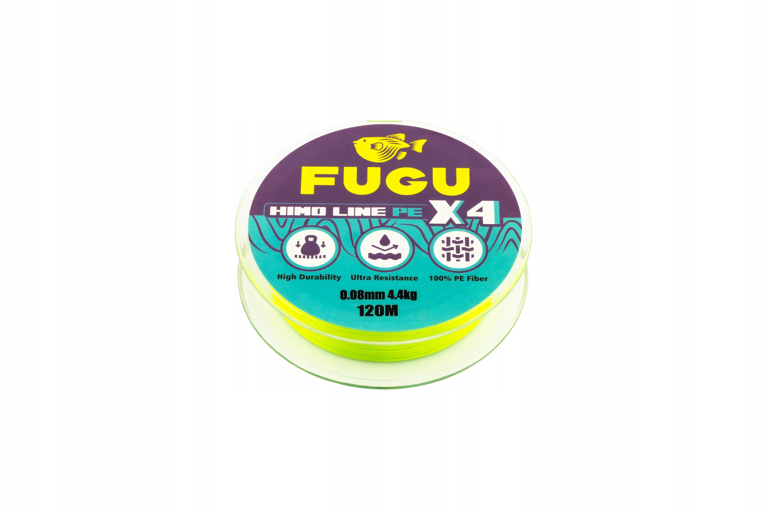 Fugu Himo Line Pe X4 0,08mm Fluo Green 120m