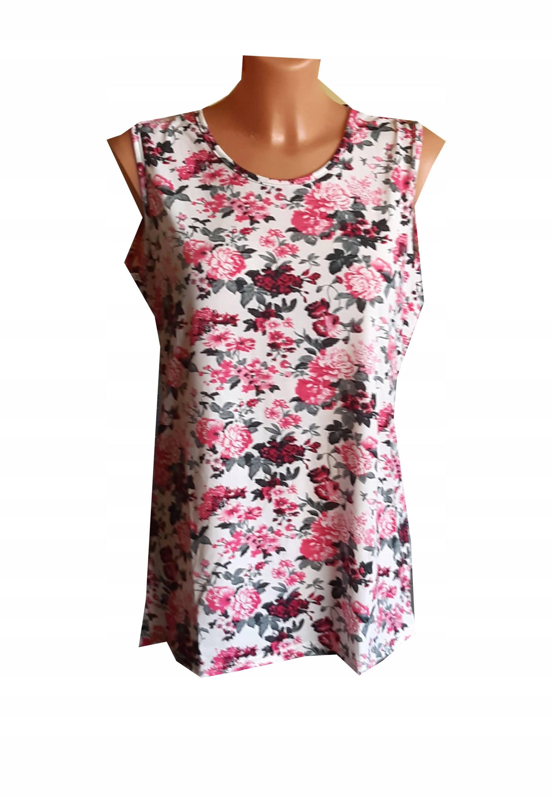 

Bluzka Koszulka Modny Wzór kwiaty XXL