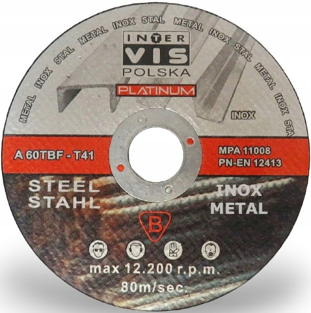 10 szt TARCZA TARCZE DO CIĘCIA METALU 125x1 INOX MOCNE EAN (GTIN) 5906293034577