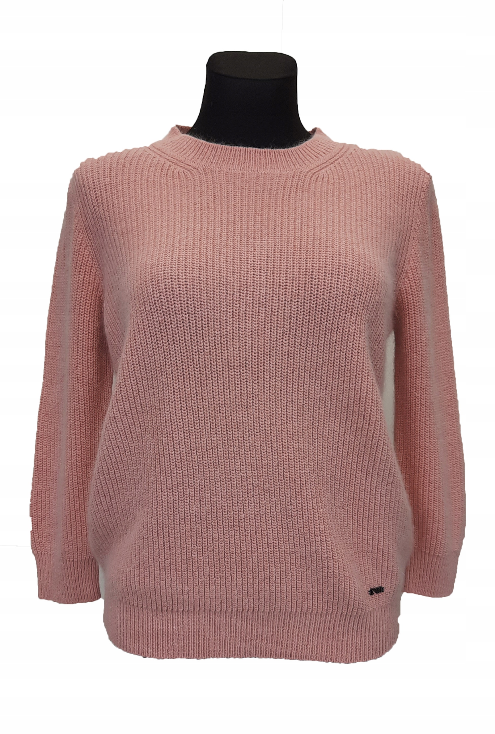 Sweter ciepły wełniany Emporio Armani blady róż 38