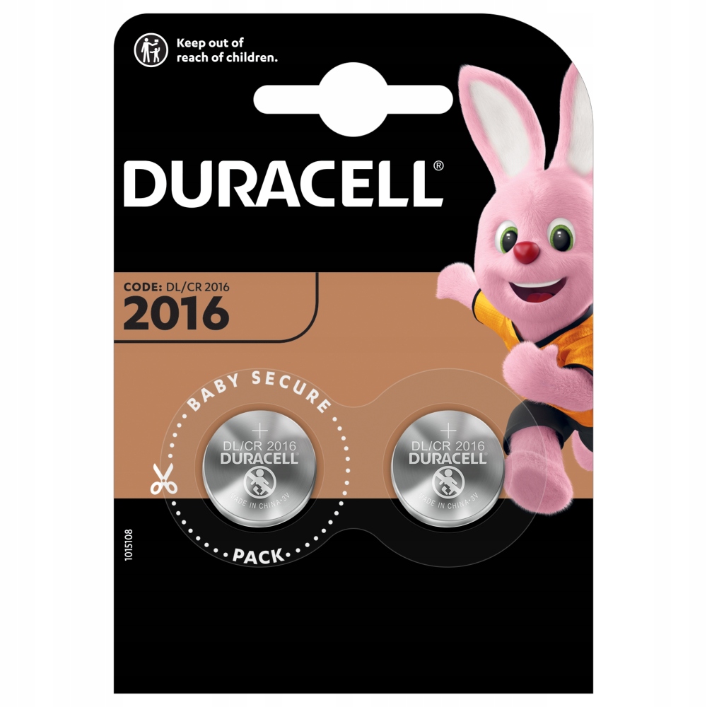 2x Bateria DURACELL CR2016 DL2016 Litowa 3V