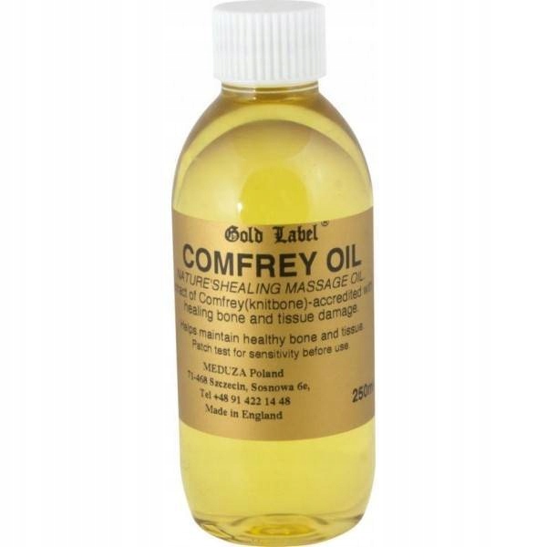 Olejek do masażu dla koni Comfrey Oil Gold Label regeneracja 250ml