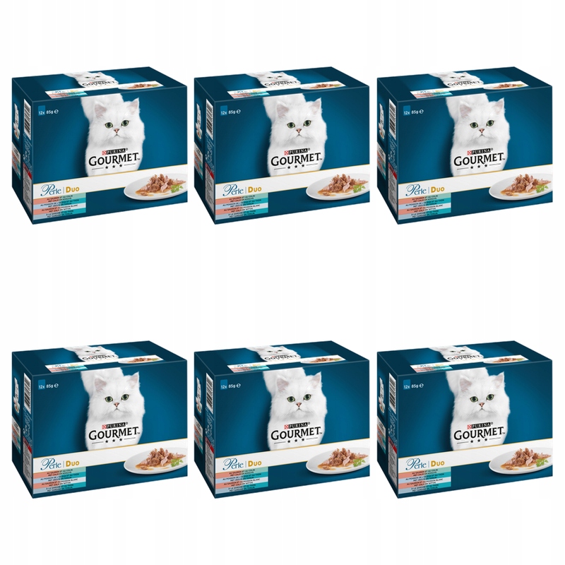 krmivo pro kočky Gourmet Perle Duet Rybí (12x85g) X6