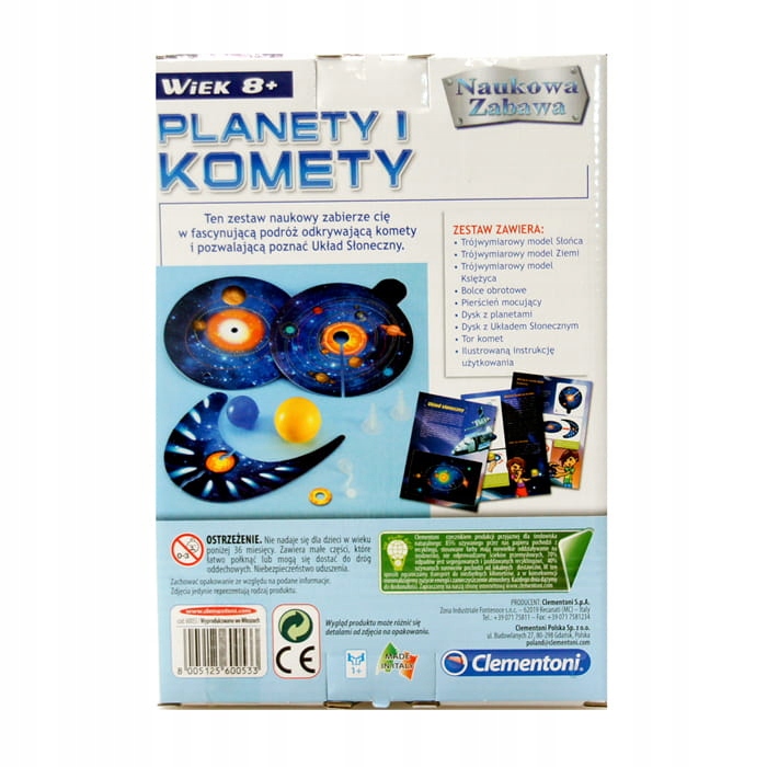 CLEMENTONI PLANETY KOMETY NAUKOWA ZABAWA WARSZTAT Rodzaj układ Słoneczny, planety