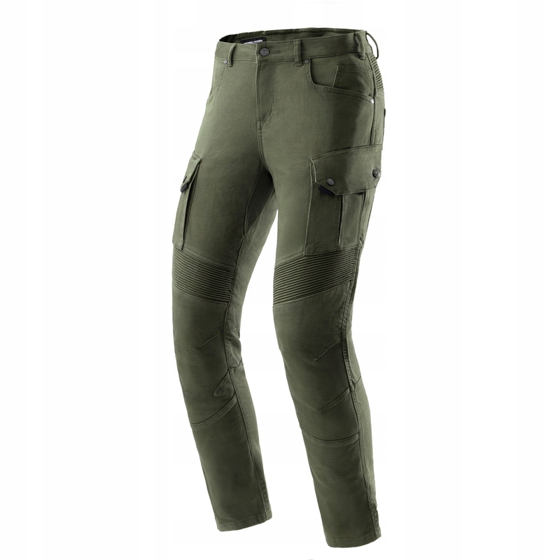 Motocyklové Džínsy Rebelhorn Faster Olive Green 32/32