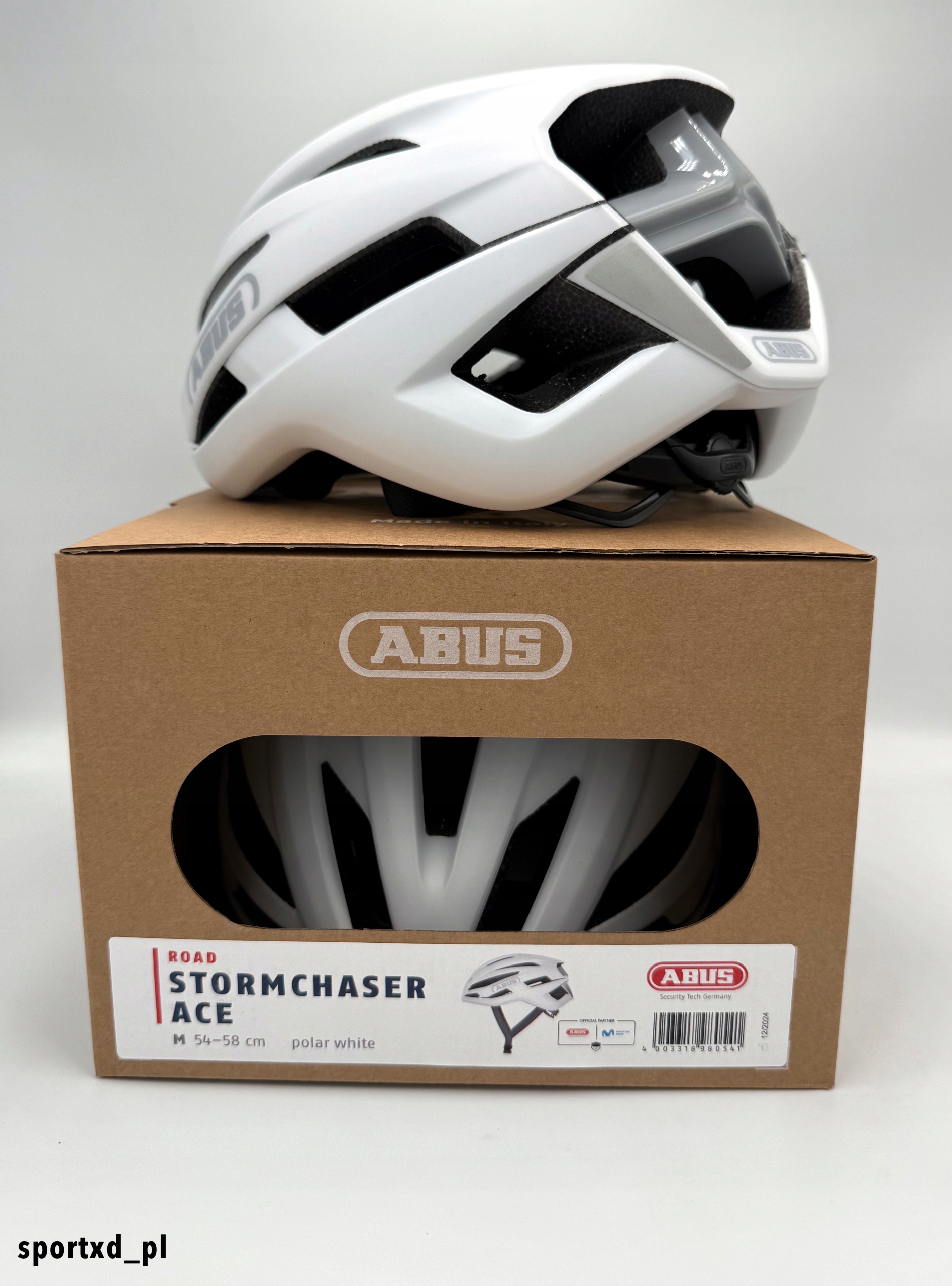 Велосипедний Шолом Abus Stormchaser Ace Polar White - Розмір M