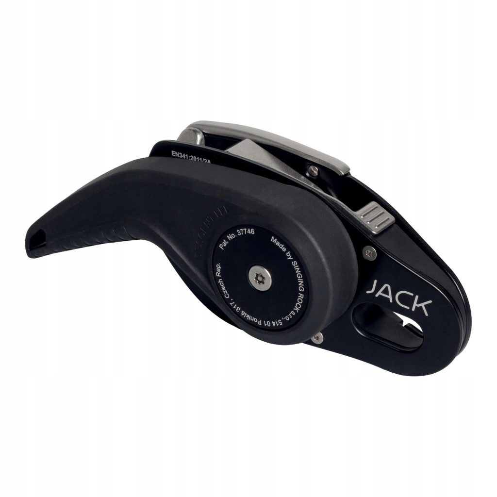 Wielofunkcyjny przyrząd zjazdowy Singing Rock Jack black czarny