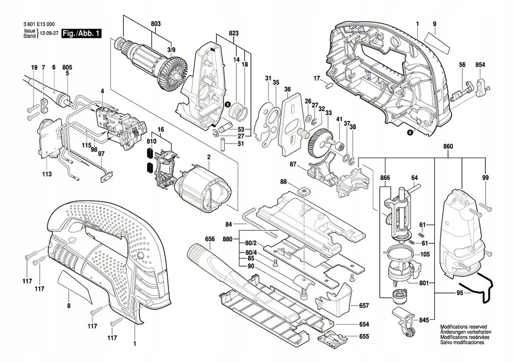 Wyłącznik wyrzynarka BOSCH GST 75 90 140 GST 150 160 850 1400 BCE EAN (GTIN) 4059952262079