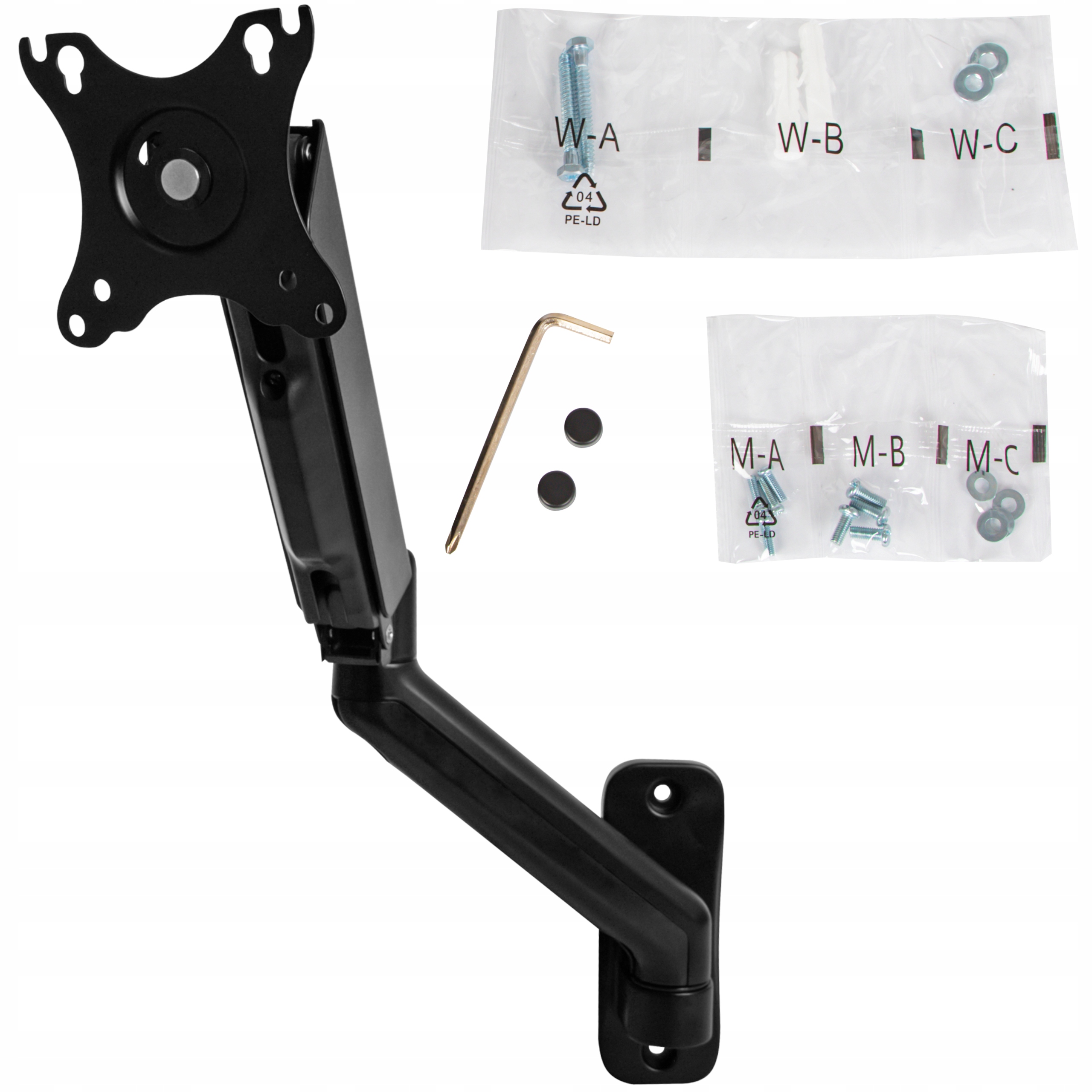 Solidny Uchwyt Ścienny Regulowany Biurkowy Na Monitor 10-32' Cali Vesa