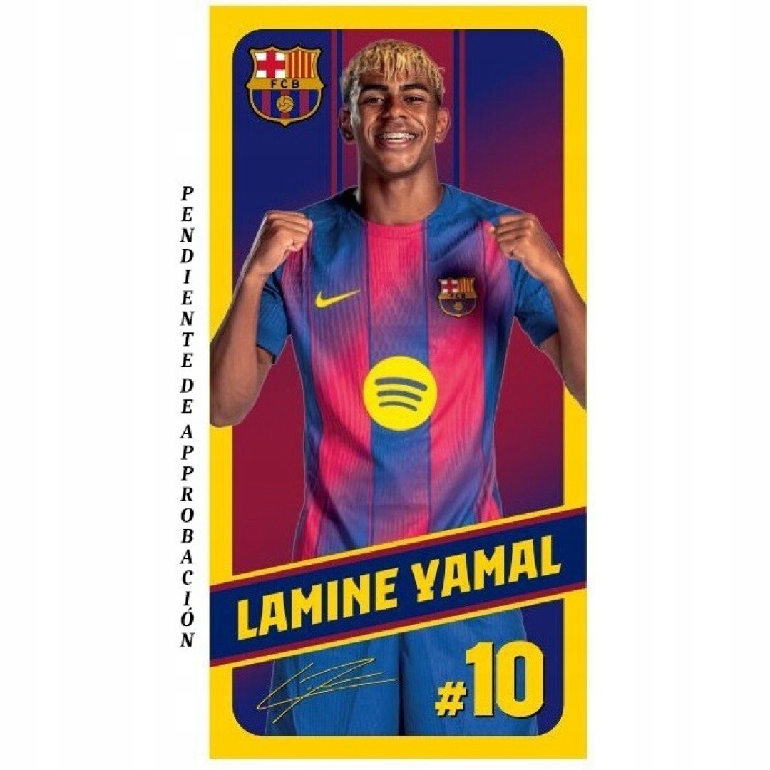 lekki ręcznik szybkoschnący 140 x 70 Fc Barcelona Lamine Yamal 3 oficjalny