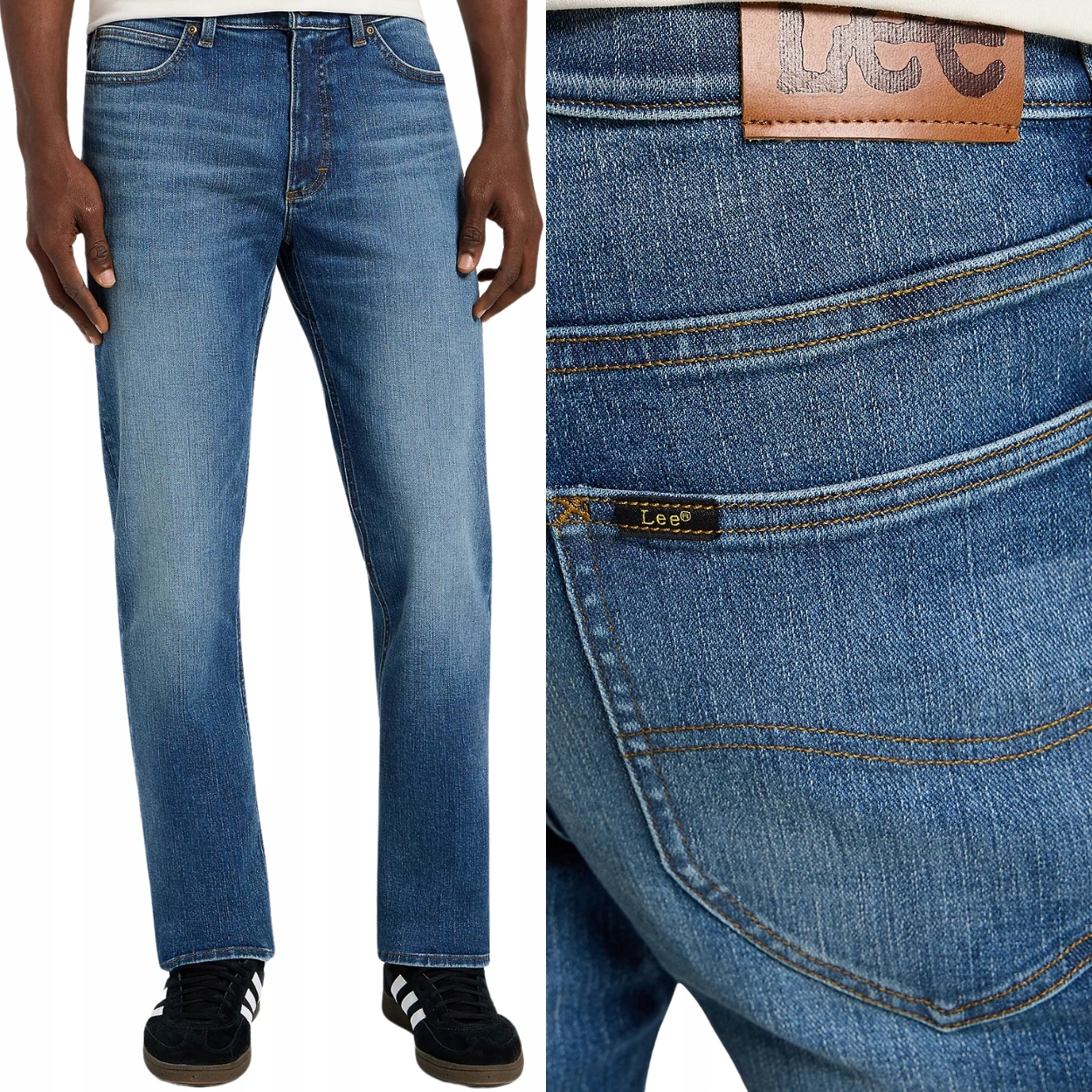 Lee X Straight Carzi pohodlné jednoduché džínové kalhoty s elastickým pasem W29 L30