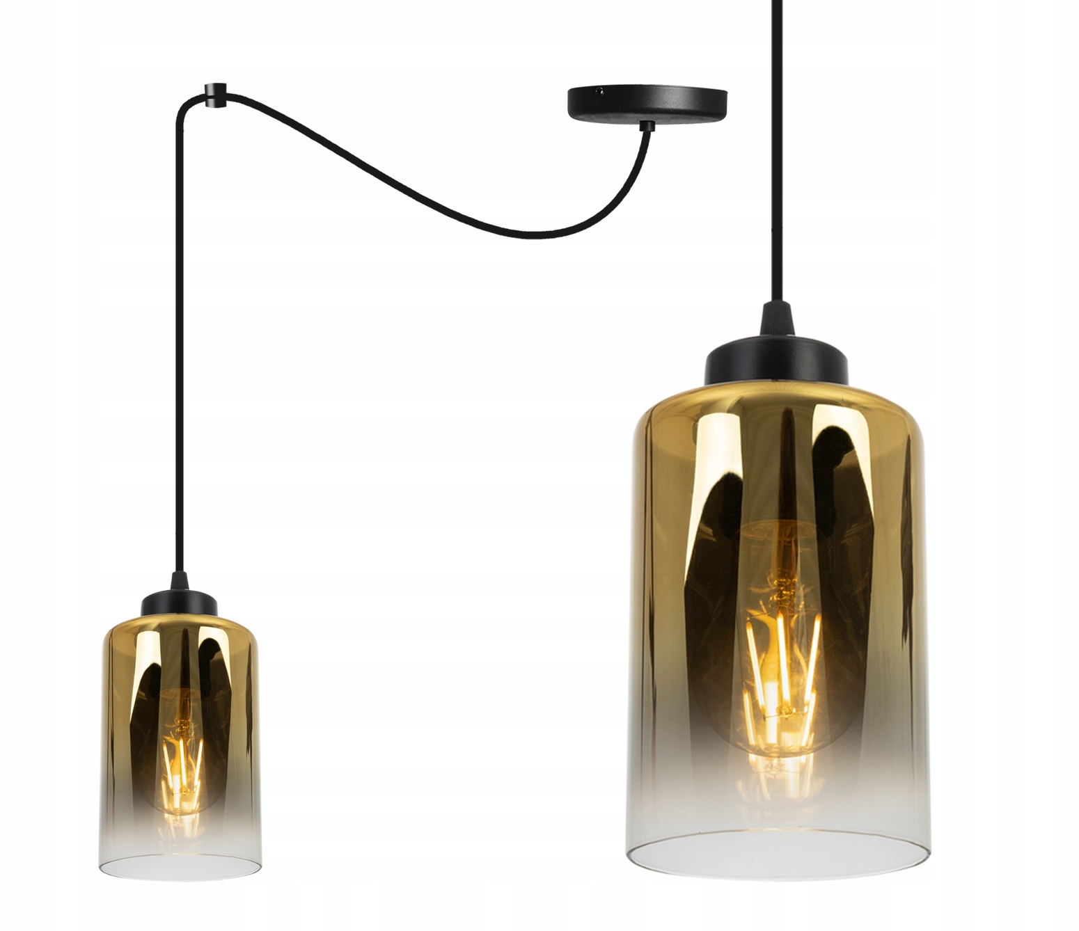 Závěsné Stropní Svítidlo Lustr Černý Samostatný Pavouk Zlatý Loft Glamour